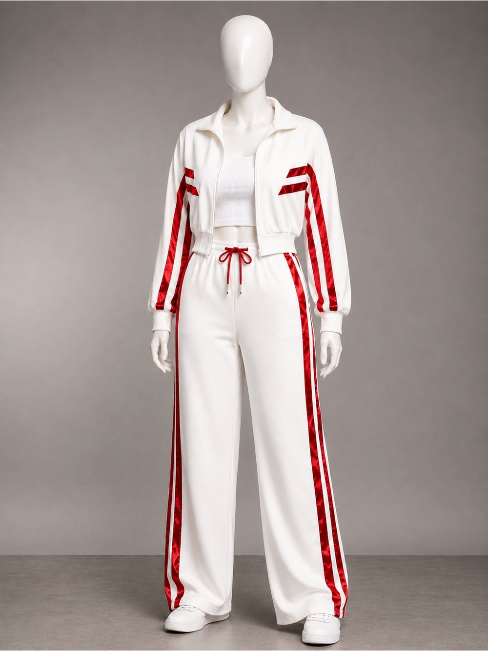 NEW Y2K Style Striped Zip-Up Tracksuit Set – Size 3X-Large - Picture 7 of 11